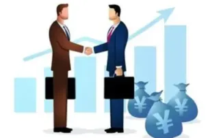 Graphic of investors shaking hands